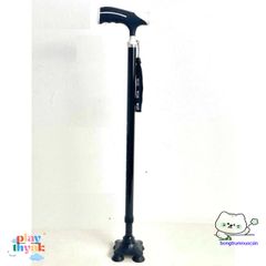 Gậy Chống Đi 4 Chân Cao Cấp - Hỗ Trợ Người Già & Phục Hồi Chức Năng - Gậy Đi Hỗ Trợ An Toàn, Điều Chỉnh Độ Cao tiện lợi