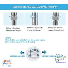 Gậy Lucass B-934 4 Chân Điều Chỉnh Chiều Cao - Hỗ Trợ Đi Lại Cho Người Già, Người Ốm, Phục Hồi Chức Năng