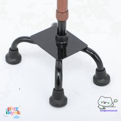 Gậy Lucass B-934 4 Chân Điều Chỉnh Chiều Cao - Hỗ Trợ Đi Lại Cho Người Già, Người Ốm, Phục Hồi Chức Năng