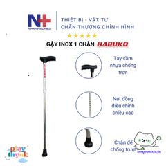 Gậy Chống Một Chân Inox Cho Người Già - Giải Pháp An Toàn Hỗ Trợ Đi Lại - Gậy Batong Chắc Chắn, Không Gỉ, Điều Chỉnh Chiều Cao
