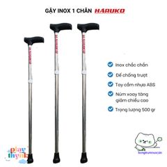Gậy Chống Một Chân Inox Cho Người Già - Giải Pháp An Toàn Hỗ Trợ Đi Lại - Gậy Batong Chắc Chắn, Không Gỉ, Điều Chỉnh Chiều Cao