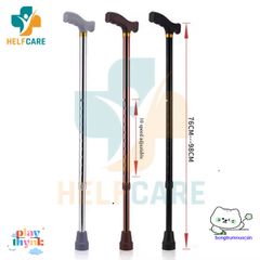 Gậy Chống 1 Chân HelpCare - Điều Chỉnh Chiều Cao, Hỗ Trợ Đi Lại Cho Người Già - Hợp Kim Nhôm Nhẹ, Bền, Chống Trượt