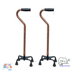 Gậy Chống 3/4 Chân Nhập Khẩu cho Người Già - Gậy Đi Bộ Bền Bỉ, Điều Chỉnh Chiều Cao, Phù Hợp Cho Cụ Ông Cụ Bà