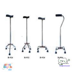 Gậy Chống 3/4 Chân Nhập Khẩu cho Người Già - Gậy Đi Bộ Bền Bỉ, Điều Chỉnh Chiều Cao, Phù Hợp Cho Cụ Ông Cụ Bà