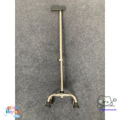 Gậy Chống 4 Chân Cao Cấp An Toàn cho Người Già - Dụng Cụ Đi Lại Chắc Chắn và Tiện Lợi, Có Nấc Chỉnh Chiều Cao