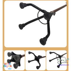 Gậy Đi Bộ Chống Trượt 4 Chân Dành Cho Người Lớn Tuổi, Điều Chỉnh Chiều Cao 63-88cm - Hợp Kim Nhôm/Inox Bền Bỉ, An Toàn Khi Đi Lại