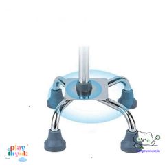 Gậy Đi Bộ 4 Chân Có Thể Điều Chỉnh - Thiết Bị Hỗ Trợ An Toàn Cho Người Già, Chất Liệu Inox Bền Bỉ