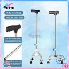 Gậy Bốn Chân Inox Điều Chỉnh Cho Người Già - An Toàn, Chắc Chắn, Chiều Cao 65-90cm, Hỗ Trợ Đi Lại Sau Chấn Thương