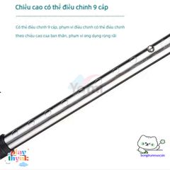 Gậy Bốn Chân Inox Điều Chỉnh Cho Người Già - An Toàn, Chắc Chắn, Chiều Cao 65-90cm, Hỗ Trợ Đi Lại Sau Chấn Thương
