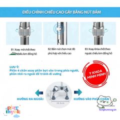 Gậy Chân Đứng Lucass Điều Chỉnh Cao - Hỗ Trợ Người Khuyết Tật & Phục Hồi Sau Tai Nạn, An Toàn & Thoải Mái