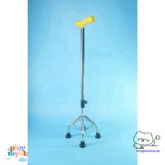 Gậy Chống 4 Chân Bayoka Inox Đế Mềm - Hỗ Trợ Người Già, An Toàn Khi Đi Lại, Kích Thước Vừa Vặn, Thiết Kế Thông Minh