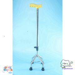 Gậy Chống 4 Chân Bayoka Inox Đế Mềm - Hỗ Trợ Người Già, An Toàn Khi Đi Lại, Kích Thước Vừa Vặn, Thiết Kế Thông Minh