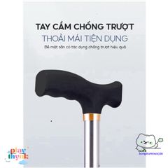 Gậy Đi Bộ Đa Năng 3-4 Chân Lucass - Adjustable Walking Stick with 10 Heights for Seniors and Disabled Users