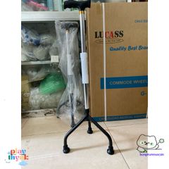 Gậy Đi Bộ Đa Năng 3-4 Chân Lucass - Adjustable Walking Stick with 10 Heights for Seniors and Disabled Users