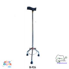 Gậy Chống Inox 3 Chân Lucass - Thiết Bị An Toàn cho Người Cao Tuổi - Điều Chỉnh Chiều Cao, Độ Bền Cao