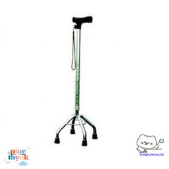 Gậy Chống Inox 3 Chân Lucass - Thiết Bị An Toàn cho Người Cao Tuổi - Điều Chỉnh Chiều Cao, Độ Bền Cao