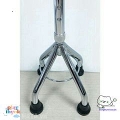 Gậy Chống Inox 3 Chân Lucass - Thiết Bị An Toàn cho Người Cao Tuổi - Điều Chỉnh Chiều Cao, Độ Bền Cao