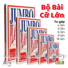 Bộ Bài Poker Khổng Lồ 54 Lá - Thẻ Siêu To Chơi Game & Trang Trí - Bài Tây Lớn In Sắc Xảo, Chất Liệu Giấy Bền Chắc