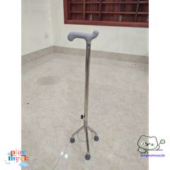 Gậy hỗ trợ đa chân inox - Gậy đi lại cho người già, người có nhu cầu đặc biệt, hỗ trợ vững chắc và an toàn khi di chuyển