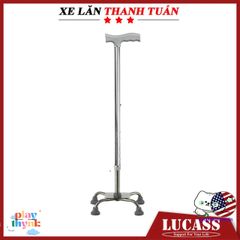 Gậy đi lại Lucass B924 4 chân - Thiết bị hỗ trợ di chuyển cho người lớn tuổi, có thể điều chỉnh chiều cao, an toàn và chắc chắn.
