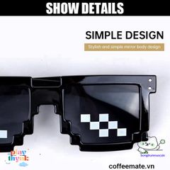 Kính Mát Thug Life 6 Chấm - Xu Hướng Thời Trang Punk Vui Nhộn, Bảo Vệ UV400, Phong Cách Năng Động Cho Mọi Người