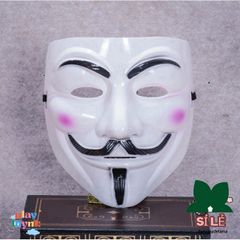 Mặt Nạ Hacker Anonymous Trắng - Phụ Kiện Hóa Trang Halloween Độc Đáo, Thế Giới Cyberpunk