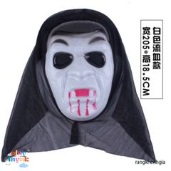Mặt Nạ Scream Đen - Phụ Kiện Halloween Kinh Dị, Thời Trang Hóa Trang Ma Quái, Độc Đáo Cho Tiệc Hóa Trang