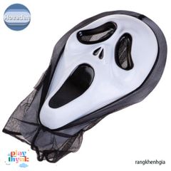 Mặt Nạ Halloween Ma Quái Ghost Face Hoeaden - Trang Phục Máu Rùng Rợn Cho Tiệc Tùng, Lễ Hội Vui Nhộn