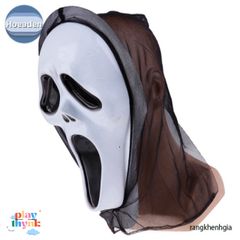 Mặt Nạ Halloween Ma Quái Ghost Face Hoeaden - Trang Phục Máu Rùng Rợn Cho Tiệc Tùng, Lễ Hội Vui Nhộn
