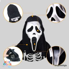 Mặt Nạ Ghostface Halloween - Phụ Kiện Hóa Trang Độc Đáo Cho Tiệc Hóa Trang Và Lễ Hội - Unisex Thoải Mái, Phong Cách Bí Ẩn