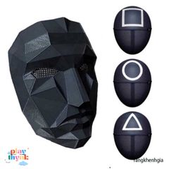 Mặt Nạ Squid Game - Phụ Kiện Hóa Trang Độc Đáo Cho Halloween & Trung Thu, Hoàn Hảo Cho Các Bữa Tiệc và Sự Kiện Thú Vị