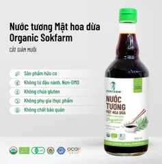 Nước Tương Mật Hoa Dừa Organic Sokfarm Ít Muối - Gia Vị Lên Men Tự Nhiên Cho Cách Ăn Lành Mạnh, Phù Hợp Ăn Chay, Không Đậu Nành