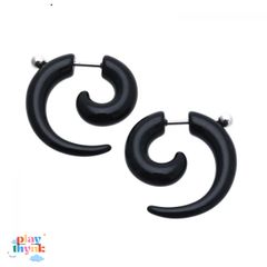 Khuyên Tai Xoắn Ốc Punk Cá Tính - Bộ Đôi Trang Sức Thời Trang Nam Nữ - Chất Liệu Thép Không Gỉ 316L