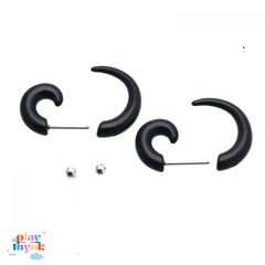 Khuyên Tai Xoắn Ốc Punk Cá Tính - Bộ Đôi Trang Sức Thời Trang Nam Nữ - Chất Liệu Thép Không Gỉ 316L