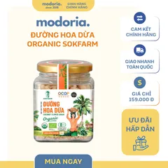 Đường Hoa Dừa Organic Sokfarm 150g - Nguyên Liệu Tự Nhiên, Không Chất Bảo Quản, Thích Hợp Ăn Chay và Eat Clean