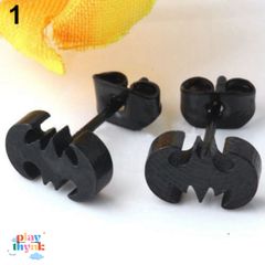 Khuyên Tai Hình Dơi Punk - Khuyên Tai Thời Trang Bằng Thép Không Gỉ Unisex, Phong Cách Năng Động cho Tiệc Tùng và Hàng Ngày