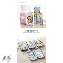 Bộ Dụng Cụ 7 Món Bấm Móng Tay Hoạt Hình Gudetama Dễ Thương - Kit Chăm Sóc Móng An Toàn, Bền Đẹp, Sang Trọng