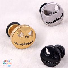 Khuyên tai bí ngô ma quái - Phụ kiện thời trang vàng/ bạc/ đen từ Gudetama - Quà tặng độc đáo cho tín đồ Halloween