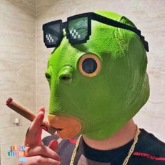 Mặt Nạ Cá Xanh Ngộ Nghĩnh - Phụ Kiện Cosplay Kinh Dị Cho Tiệc Halloween, Lễ Hội Độc Đáo Dành Cho Người Lớn