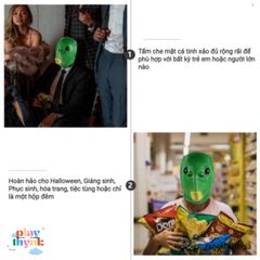 Mặt Nạ Cá Xanh Ngộ Nghĩnh - Phụ Kiện Cosplay Kinh Dị Cho Tiệc Halloween, Lễ Hội Độc Đáo Dành Cho Người Lớn