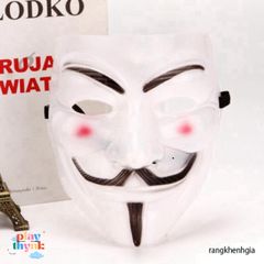 Mặt Nạ Hacker Anonymous Đủ Màu Sắc - Phụ Kiện Hóa Trang Halloween Cá Tính, Độc Đáo, Thú Vị 20x15cm
