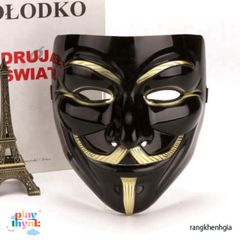 Mặt Nạ Hacker Anonymous Đủ Màu Sắc - Phụ Kiện Hóa Trang Halloween Cá Tính, Độc Đáo, Thú Vị 20x15cm