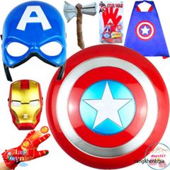 Bộ trang phục hóa trang Đội trưởng Mỹ Captain America cho bé - Siêu anh hùng Avengers, quà tặng lý tưởng cho Halloween và các dịp lễ hội