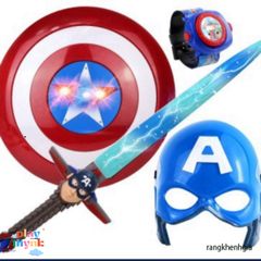 Bộ trang phục hóa trang Đội trưởng Mỹ Captain America cho bé - Siêu anh hùng Avengers, quà tặng lý tưởng cho Halloween và các dịp lễ hội