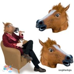Mặt Nạ Ngựa Cosplay Halloween - Đạo Cụ Thời Trang Silicone Độc Đáo, Phụ Kiện Tiệc Hóa Trang Cho Người Lớn và Trẻ Em