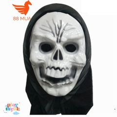Mặt Nạ Halloween Scream US04052 - Hóa Trang Đen Trắng Cho Lễ Hội, Thể Hiện Phong Cách Sát Nhân Giấu Mặt