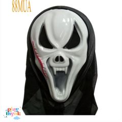 Mặt Nạ Halloween Scream US04052 - Hóa Trang Đen Trắng Cho Lễ Hội, Thể Hiện Phong Cách Sát Nhân Giấu Mặt