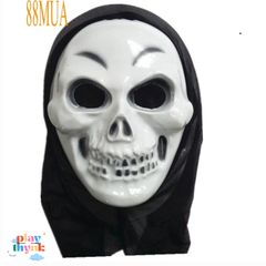 Mặt Nạ Halloween Scream US04052 - Hóa Trang Đen Trắng Cho Lễ Hội, Thể Hiện Phong Cách Sát Nhân Giấu Mặt