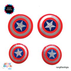 Bảng Nhãn Nhôm Hình Khiên Captain America - Phụ Kiện Văn Phòng Cho Fan Marvel, Nhiều Kích Thước, Dán Chắc Chắn