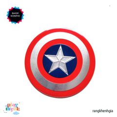 Bảng Nhãn Nhôm Hình Khiên Captain America - Phụ Kiện Văn Phòng Cho Fan Marvel, Nhiều Kích Thước, Dán Chắc Chắn
